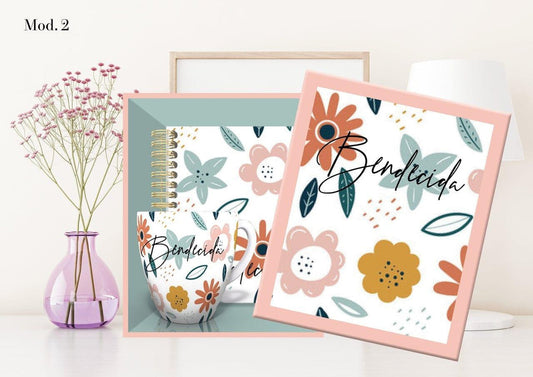Bendecida - Set de Regalo - Taza y Libreta