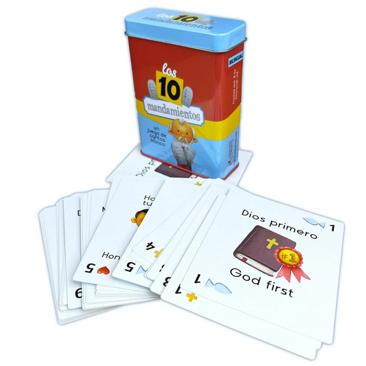 Los diez mandamientos; juego de cartas
